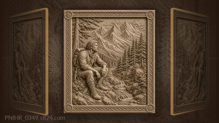 Peak above a dense forest 3d STL model