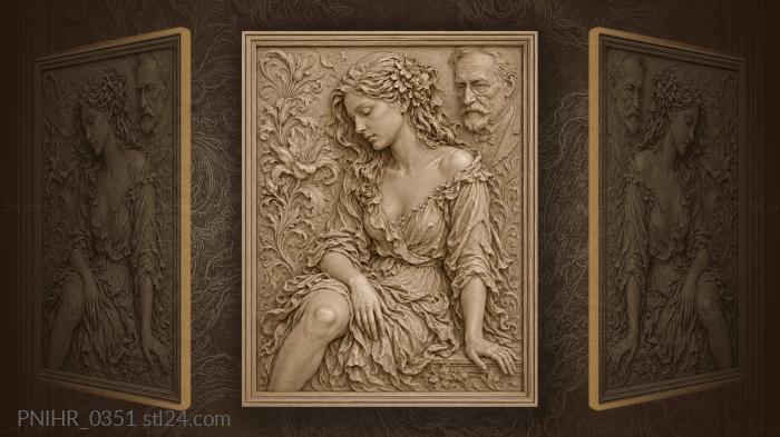 Wise man with spectacles portrait 3d STL model