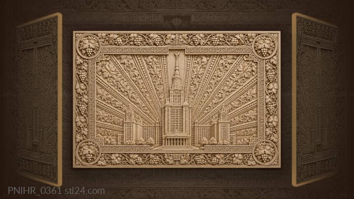 Majestic spire with radiating patterns 3d STL model