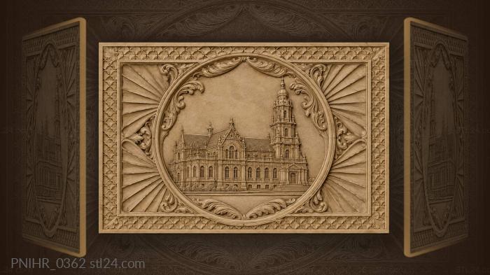Tower in circular radiant frame 3d STL model