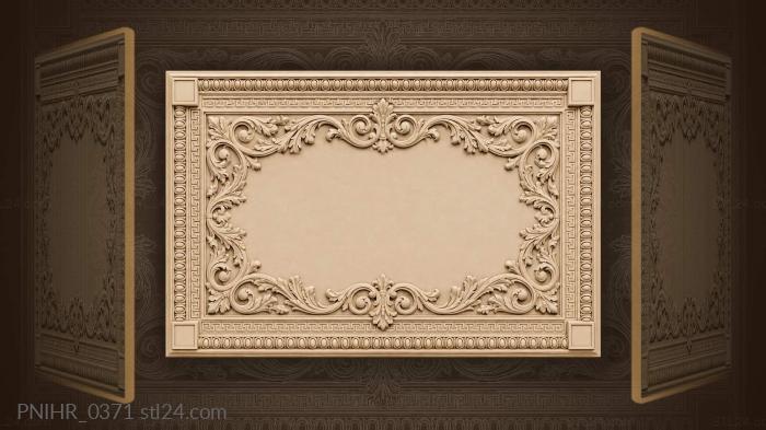 Ornate frame empty central space 3d STL model