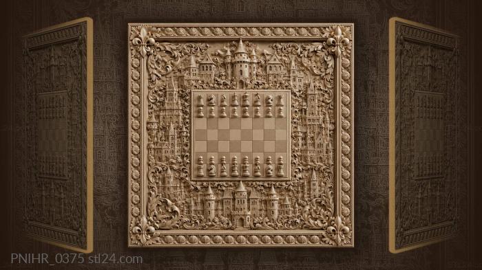 Chess game fairytale town vista 3d STL model