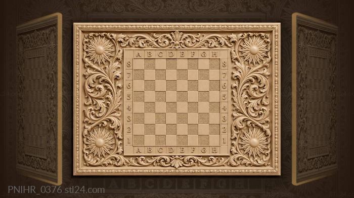 Chess grid with letters and numbers 3d STL model