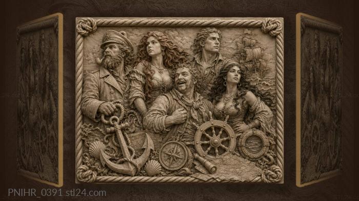 Sailors sea captains marine collection 3d STL model
