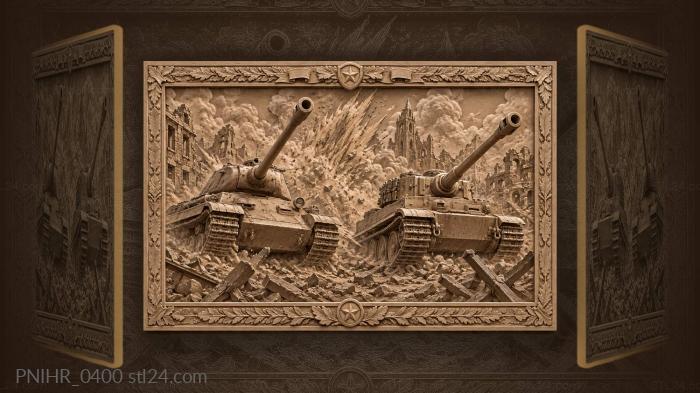 Tanks battle fierce gaming action 3d STL model