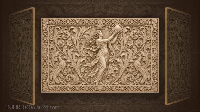 Goddess holding a disc in her palms 3d STL model