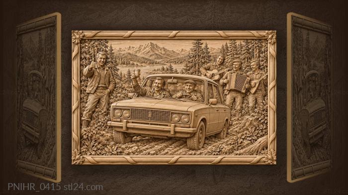 Soviet car journey through wilderness 3d STL model