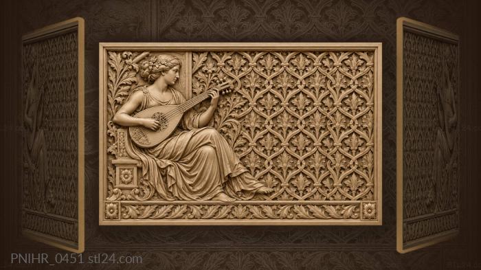 Musician with woven lattice design 3d STL model
