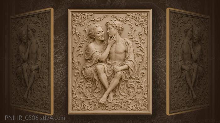 Mask and bust floral embrace 3d STL model
