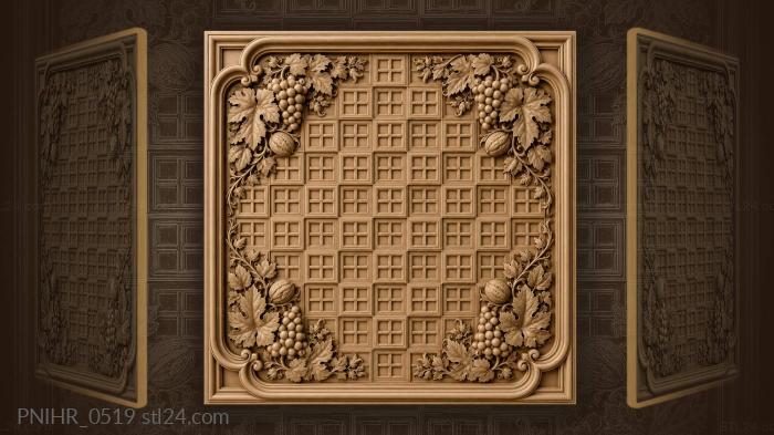 Fields of grapes and walnuts 3d STL model