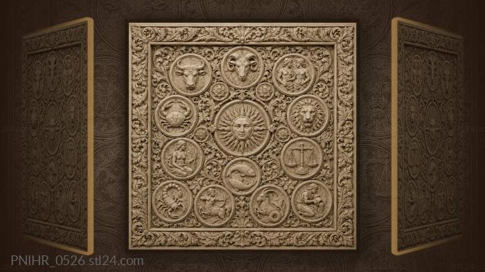 Zodiac signs and leafy abundance 3d STL model
