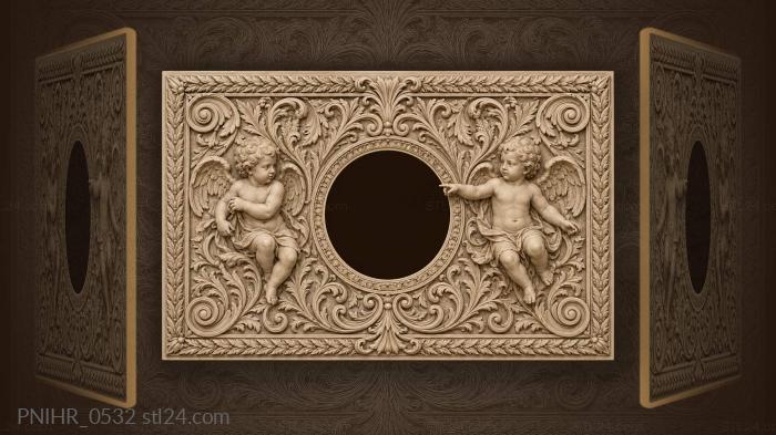 Angels and laurel wreath glory 3d STL model