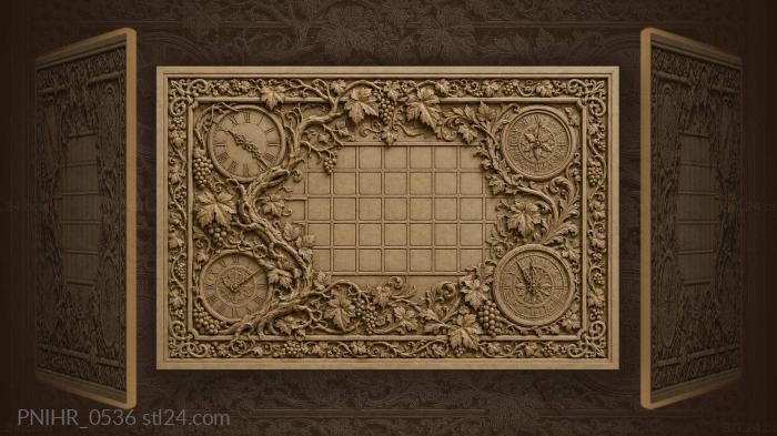 Foliage grid with clockwork details 3d STL model