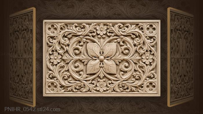 Four petalled flower with pierced quatrefoils 3d STL model