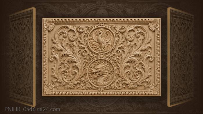 Dragon head inside lower medallion 3d STL model