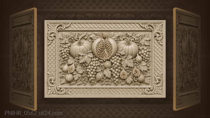 Split pomegranate between two pumpkins 3d STL model