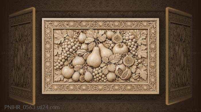 Abundant fruit harvest sunburst frame 3d STL model