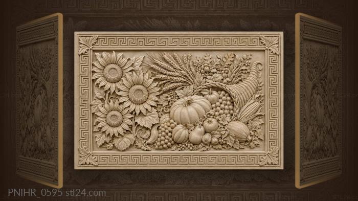 Golden sunflowers abundant harvest bounty 3d STL model