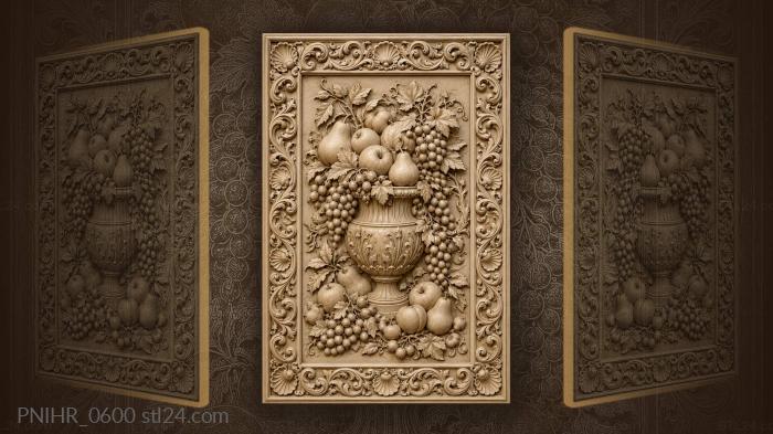 Fruit spilling over the rim of an urn 3d STL model