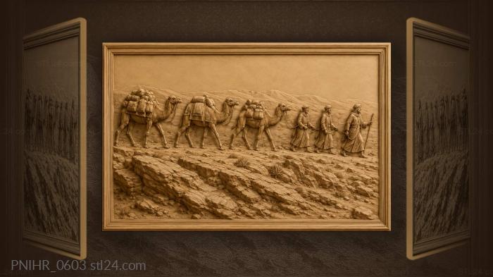 Caravan led through rocky ground 3d STL model