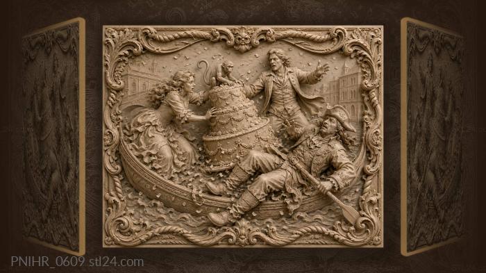 Gondola ride lively venetian chaos 3d STL model