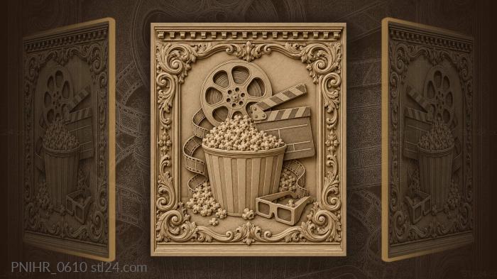 Cinema popcorn film reel delight 3d STL model