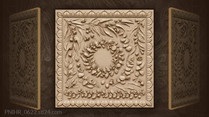Eucalyptus leaves wreath and sprigs 3d STL model