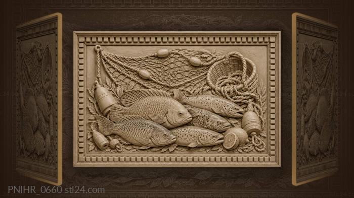 Abundant catch fresh water fish 3d STL model