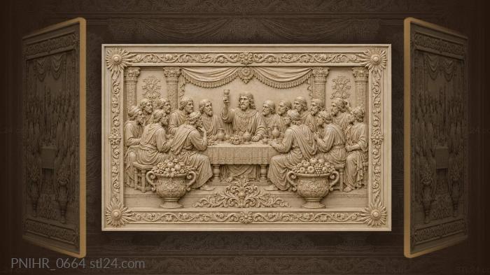 Host raises a blessing goblet at table 3d STL model