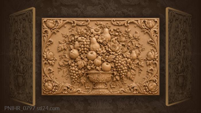 Blossoms mingle with cascading pears and apples 3d STL model