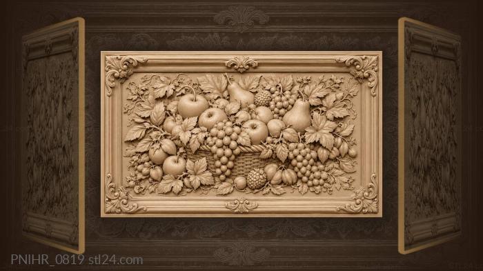 Abundant harvest overflowing woven basket 3d STL model