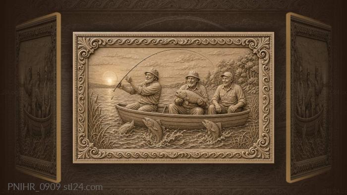 Lakeside serenity old fishermen boat 3d STL model
