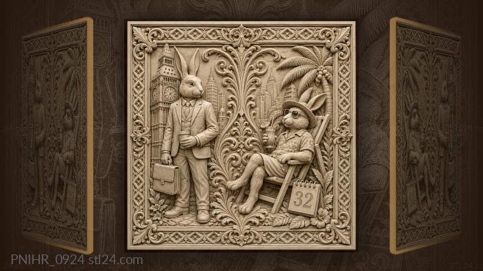 City life versus tropical escape 3d STL model