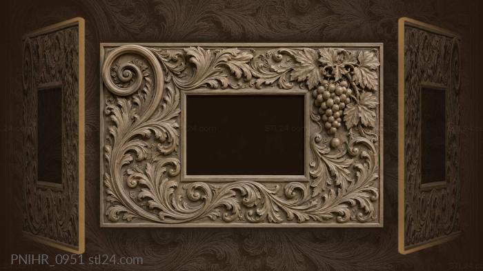 Empty middle with grapes in the corner 3d STL model