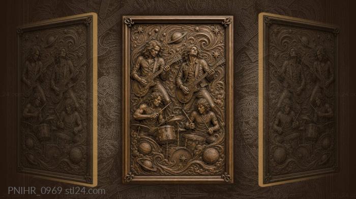 Celestial band with energetic musicians 3d STL model