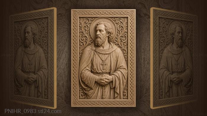 Holy man with celtic ornaments 3d STL model