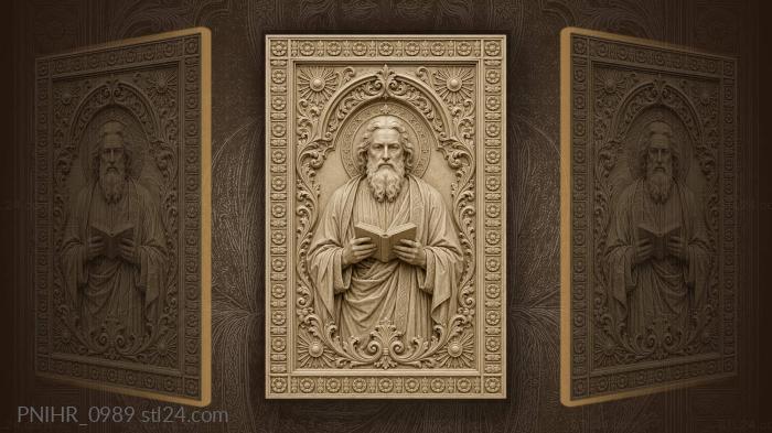 White beard above an open book 3d STL model