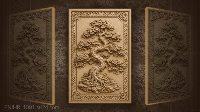Bonsai tree with celtic border 3d STL model