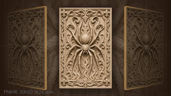 Spider with rising flame motifs 3d STL model