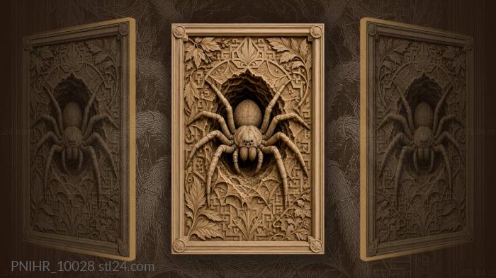 Spider leaving a tunnel mouth 3d STL model