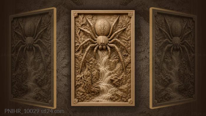 Spider with cascading waterfall design 3d STL model