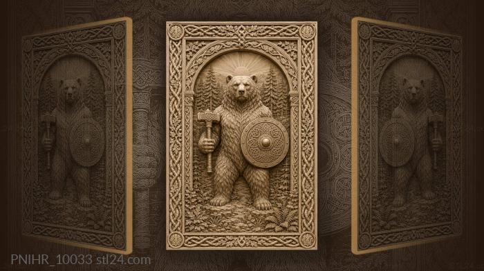 Round shield and war hammer 3d STL model