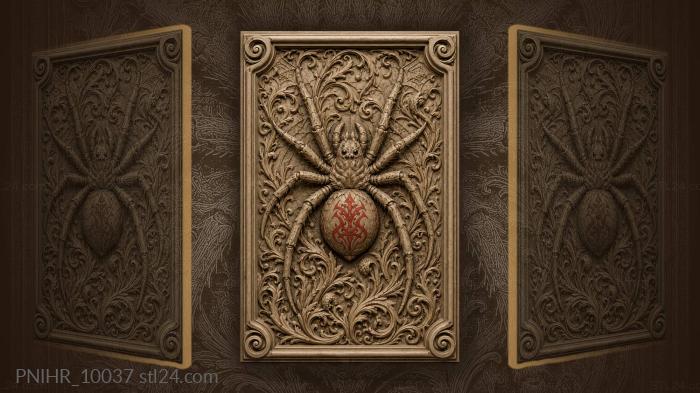 Spider with red symbol detail 3d STL model