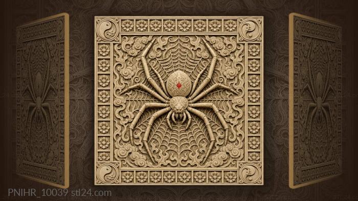 Red mark on the spider belly 3d STL model