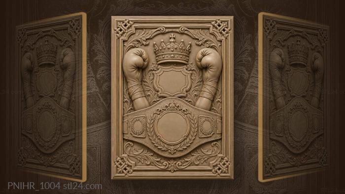 Boxing belt with royal crown 3d STL model