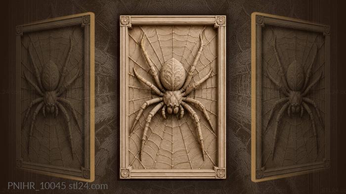 Spider at centre of radiating web 3d STL model