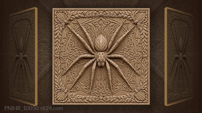 Many eyed spider in laurel garland 3d STL model