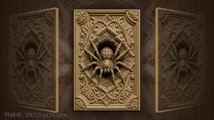 Spider at a tunnel entrance 3d STL model