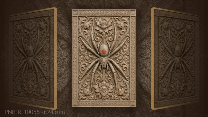 Spider with a red mark on its back 3d STL model