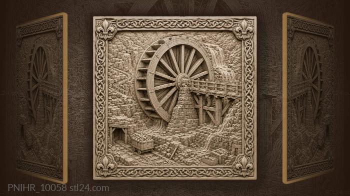 Water wheel and ancient quarry 3d STL model